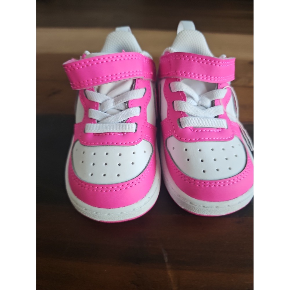 Nike Court Borough Low Recraft Toddler Shoes White Laser Fuchsia Pink Size 5C